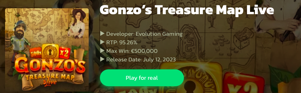 Gonzo's Treasure Map live